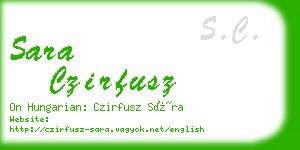 sara czirfusz business card